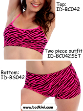 Tween Bold Zebra Cami Bra and Shorts Outfit - CLEARANCE!