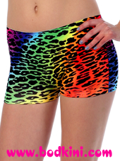 EPIC Rainbow Leopard Print Booty Shorts