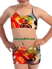 Mini EPIC Peace Symbol Remix Bra Top and Shorts Outfit