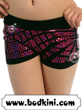 Mini Crackle Sequins Booty Shorts