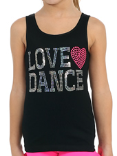 Tactel Mini Love Heart Dance Sequin Tank Top